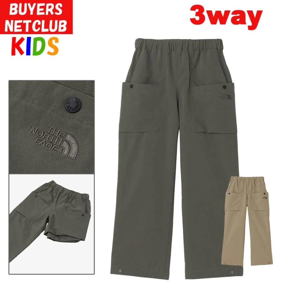 ザ・ノース・フェイス キッズ パンツ 100-120cm 3wayショートロング 虫除け North Face 日焼け防止 UVカット 男の子女の子 登山 スポーツキャンプ 運動 旅行携帯