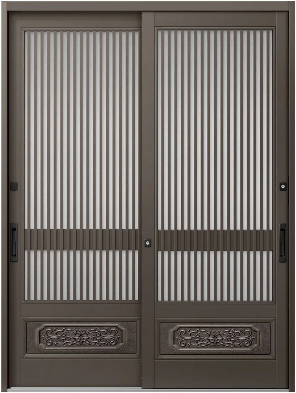 玄関引戸JS 32P型 / 千本格子腰付 2枚建戸 ランマなし 18719 W：1,870mm × H：1,962mm LIXIL リクシル TOSTEM トステム