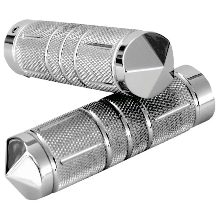 KNURLED DIAMOND グリップ:電子スロットル/クローム