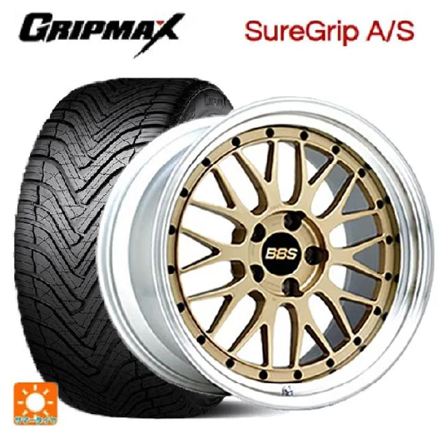 送料無料 オールシーズンタイヤホイール 4本セット 235/55R19 105W XL グリップマックス シュアグリップ A/S ブラックレター BB
