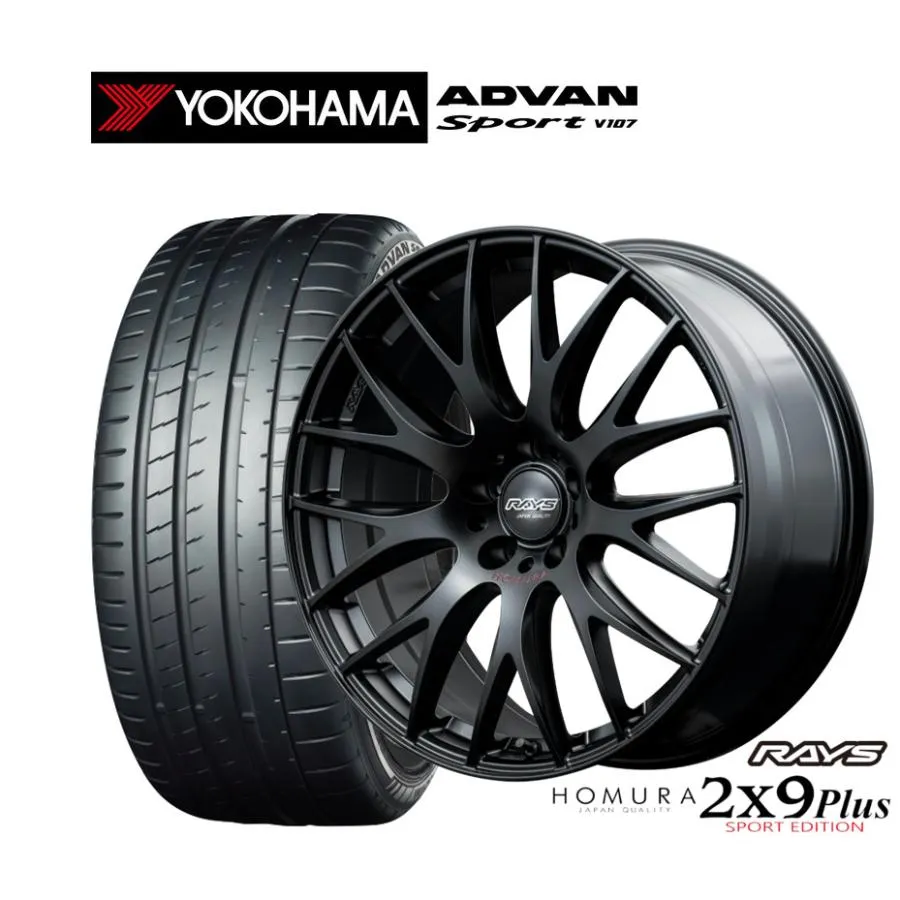 サマータイヤ ホイール4本セット レイズ HOMURA ホムラ 2×9 Plus SPORT EDITION ヨコハマ ADVAN アドバン Sport (V107) 225/40R18