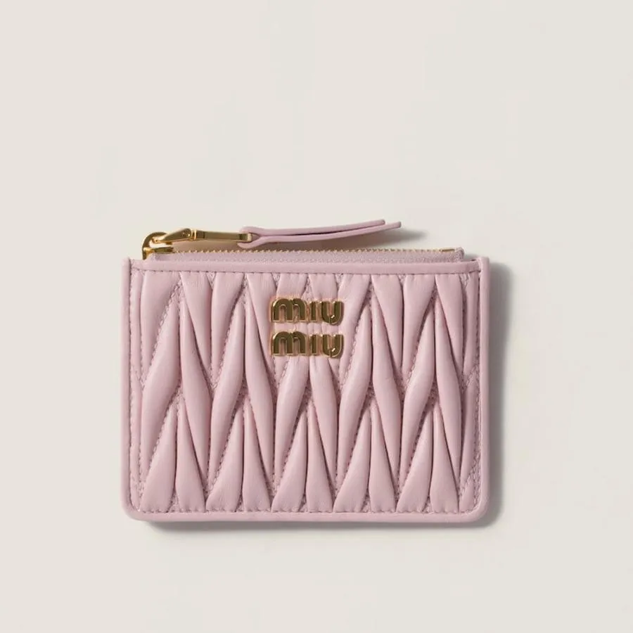 ミュウミュウ MIU MIU マテラッセ ナッパレザー カードホルダー 5MC093_AFPP_F0E18【アラバスターピンク 】【送料無料】【正規品】