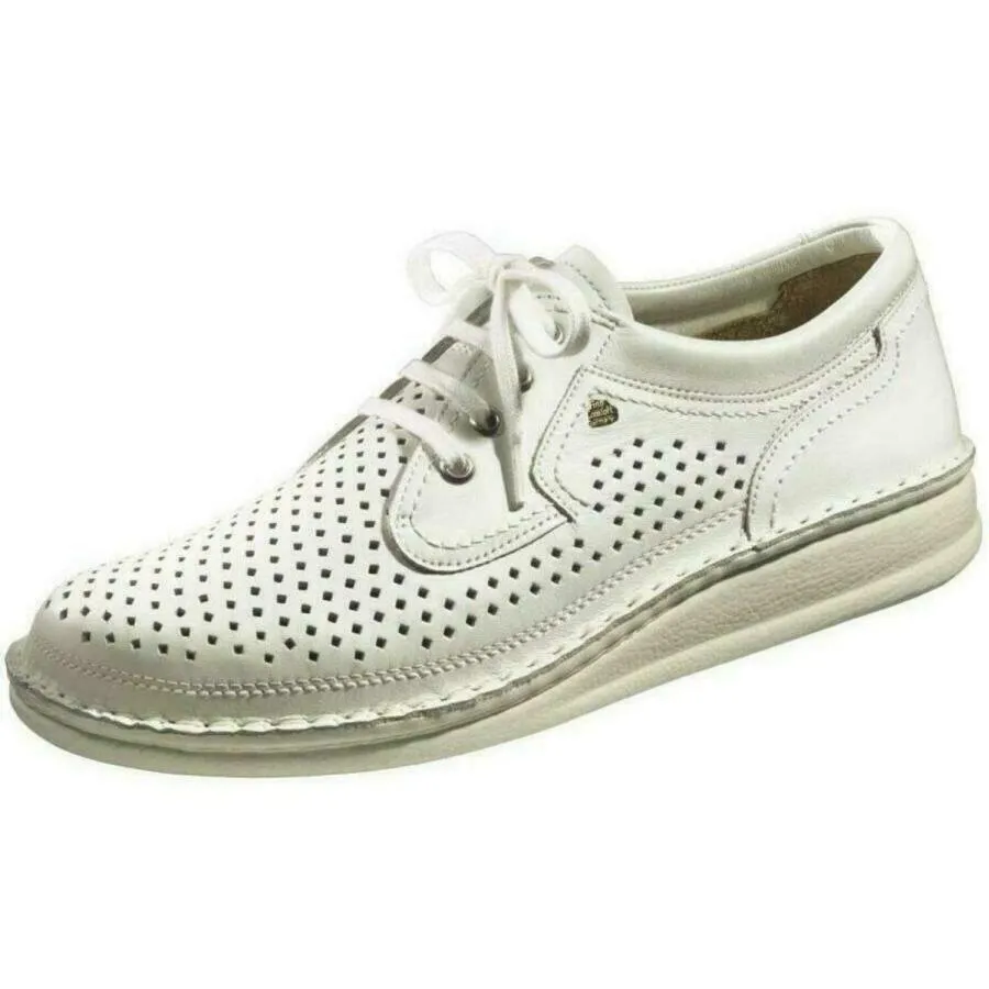 【並行輸入品】Finn Comfort Baden Low Shoe, Nappa (Smooth Leather), White, Clas