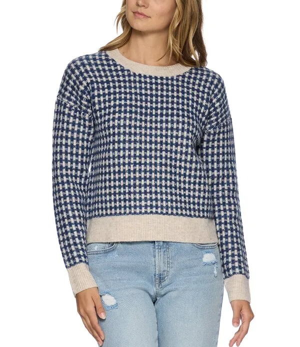 フラッグ アンド アンセム レディース アウター パーカー・スウェット ウール セーター Flag and Anthem Long Sleeve Michie Two-Tone Wool-Blend Sweater Navy ネイビー
