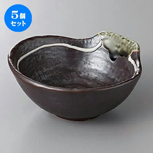 5個セット☆ 呑水 ☆鉄釉呑水 [ 13 x 12.3 x 5.2cm ] | 和食器 呑水 とんすい 玉割 料亭 ホテル 食器 業務用 飲食店 カフェ うつわ 器 おしゃれ かわいい ギフト プレゼント 内祝い 誕生日 贈り物 贈答品 おすすめ 食器セット