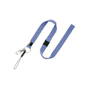 【ポイント20倍】(まとめ) オープン工業 名札用ストラップ 幅広柄青 NB-205-CBU 1本  【×30セット】