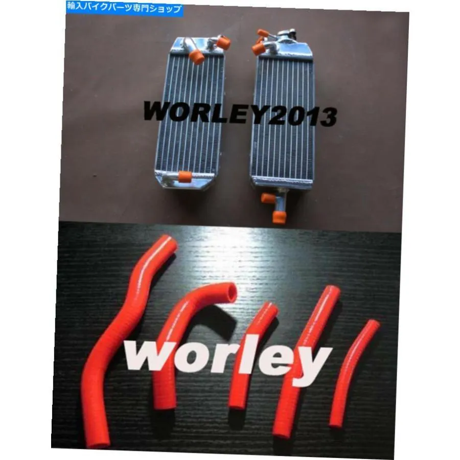 radiators 鈴木RM125 1996 1997のためのアルミニウムラジエーター+赤いホース Aluminum radiator + red hose for SUZUKI RM125 1996 1997