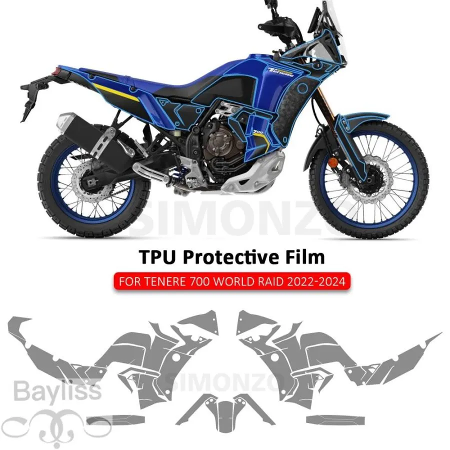 【並行輸入品】 ヤマハ用保護フィルム700 tppuフェアリング保護部品 ppf 特殊ステッカー 傷防止 2022-2024