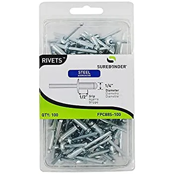 【中古】【輸入品・未使用】Surebonder FPC88S-100 1/4-inch Steel Long Rivets (100 per box) by Surebonder