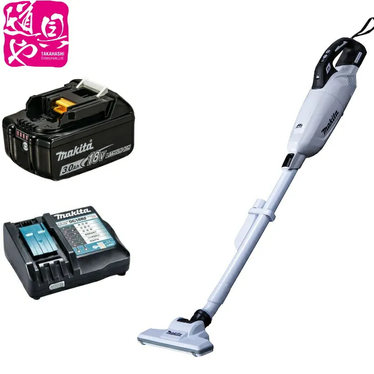 【makita】マキタ 18.0Ｖ充電式クリ-ナ-【CL284FDZW 白】＋【充電器DC18RF】+【バッテ-BL1830B】特別セット品 CL284FDRFW同等品【領収書対応】