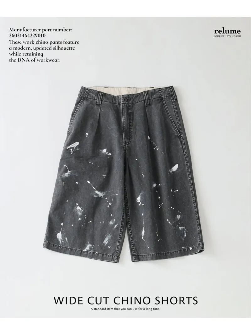 《予約》ワイドカット フェードチノ 3/4ショーツ JOURNAL STANDARD relume ジャーナル スタンダード レリューム パンツ その他のパンツ ブラック グレー カーキグリーン【先行予約】*【送料無料】[ Fashion]