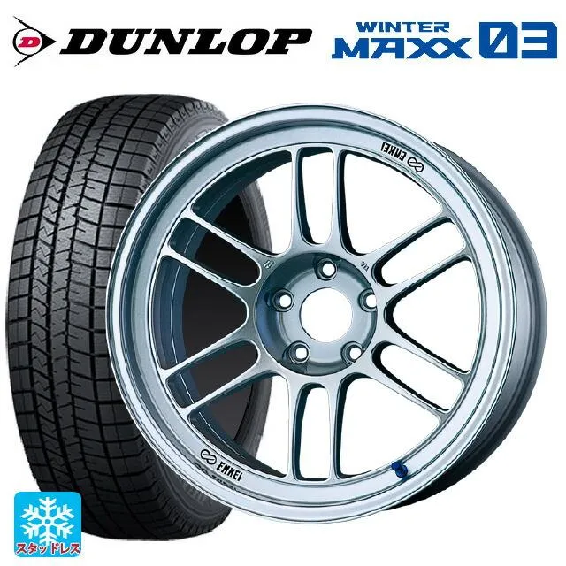 送料無料 スタッドレスタイヤホイール 4本セット 245/50R18 100Q ダンロップ ウィンターマックス 03(WM03) エンケイ レーシング