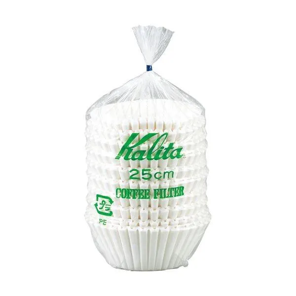 (まとめ) カリタ 立ロシ コーヒーフィルター 25cm 1セット(500枚：250枚×2パック) 〔×5セット〕 代引不可