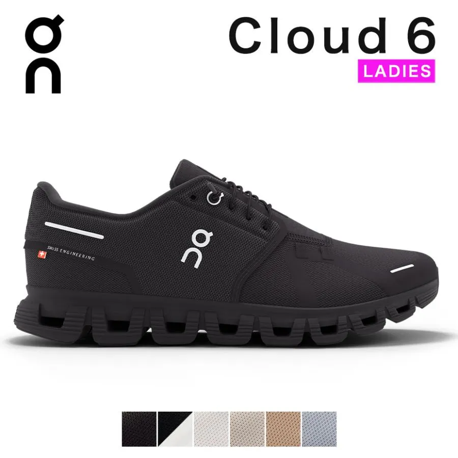 オン On Cloud 6 クラウドシックス スニーカー レディース シューズ ローカット ランニング ウォーキング 普段履き ジョギング スリッポン オールシーズン 軽量