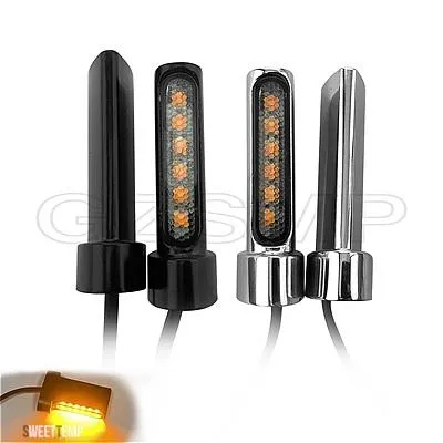 互換品 ハーレー バイク 12V ミニ リア LED ウィンカーランプ フェンダー ストラット LED フラッシャー インジケーター ライト チョッパー スポーツスタ