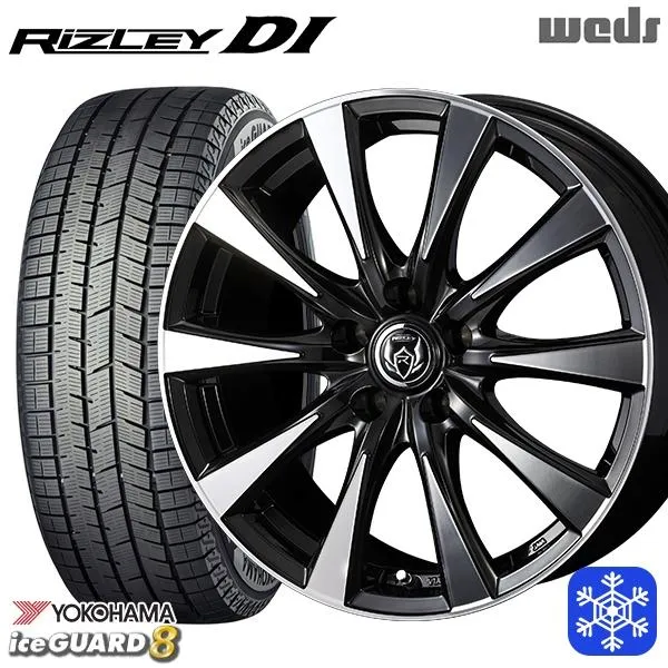 225/55R17インチ ヨコハマ アイスガード IG80 5H114.3 スタッドレスタイヤホイール4本セット ウェッズ ライツレー DI