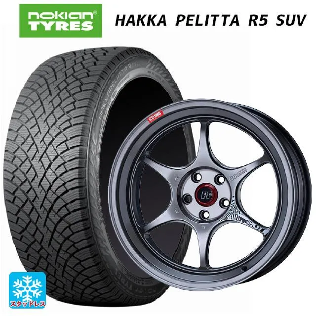 送料無料 スタッドレスタイヤホイール 4本セット 225/55R19 103R XL ノキアン ハッカペリッタR5 SUV エンケイ パフォーマンスラ