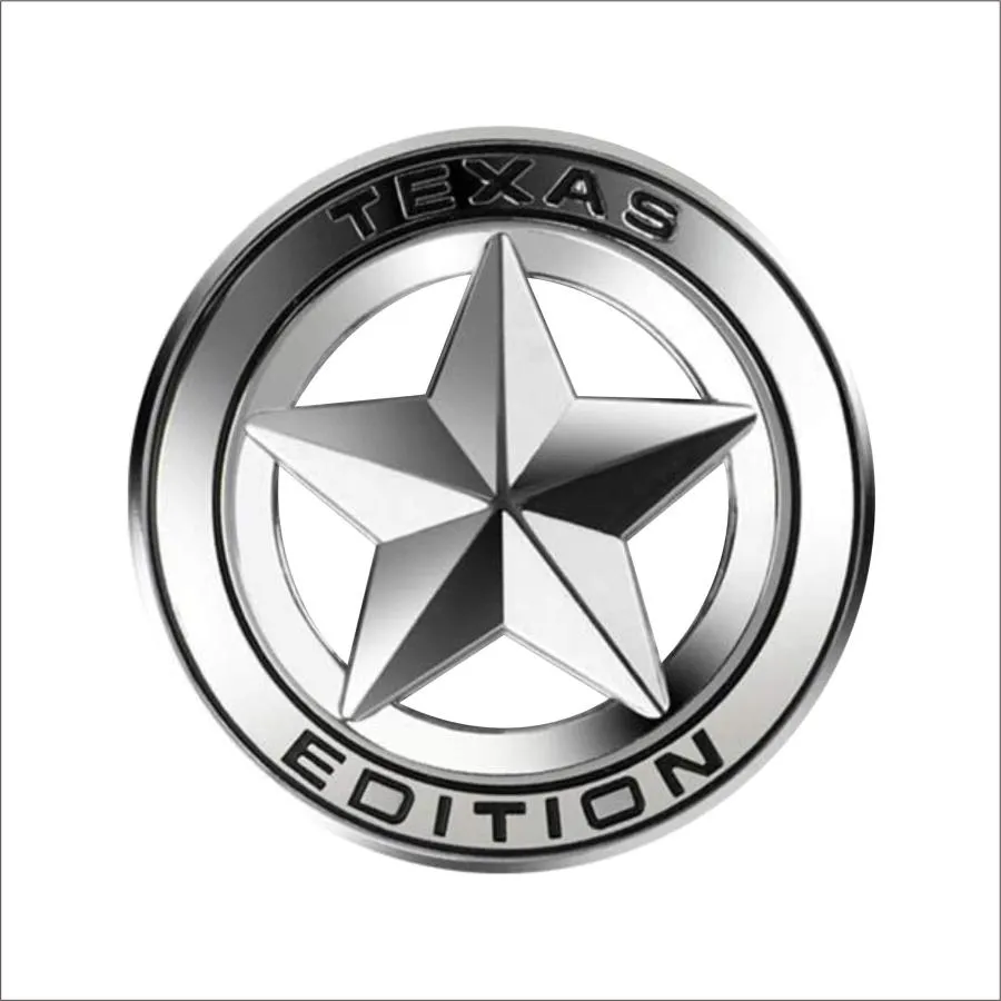 【並行輸入品】1 Count Aluminum Alloy 3D Round Texas Edition Emblem Compatible