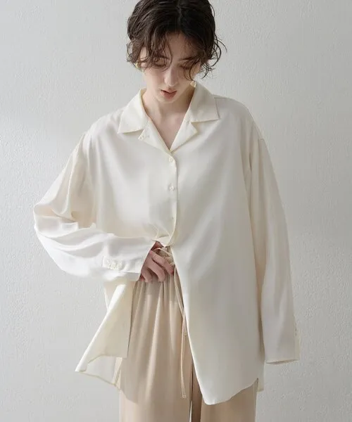ブラウス シャツ 「THE PAUSE」フィブリルリラックスシャツ レディース
