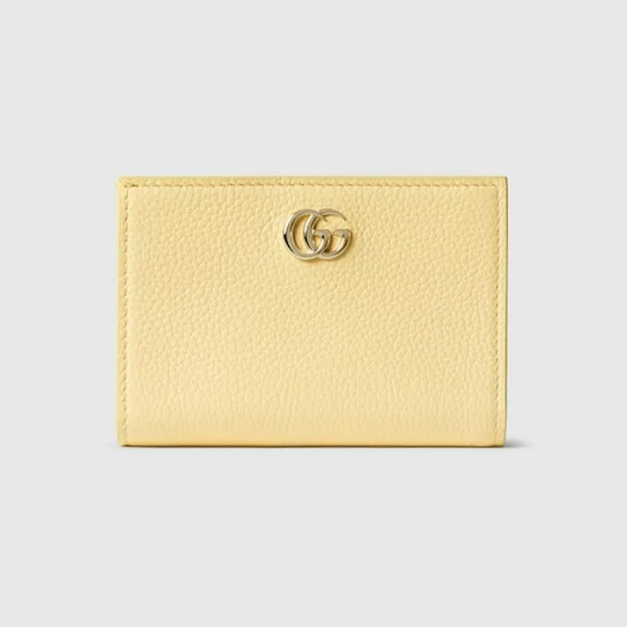 グッチ GUCCI レディース ダブルG バイカラー スモールウォレット 財布【イエロー＆ブラウン レザー 】【送料無料】【正規品】