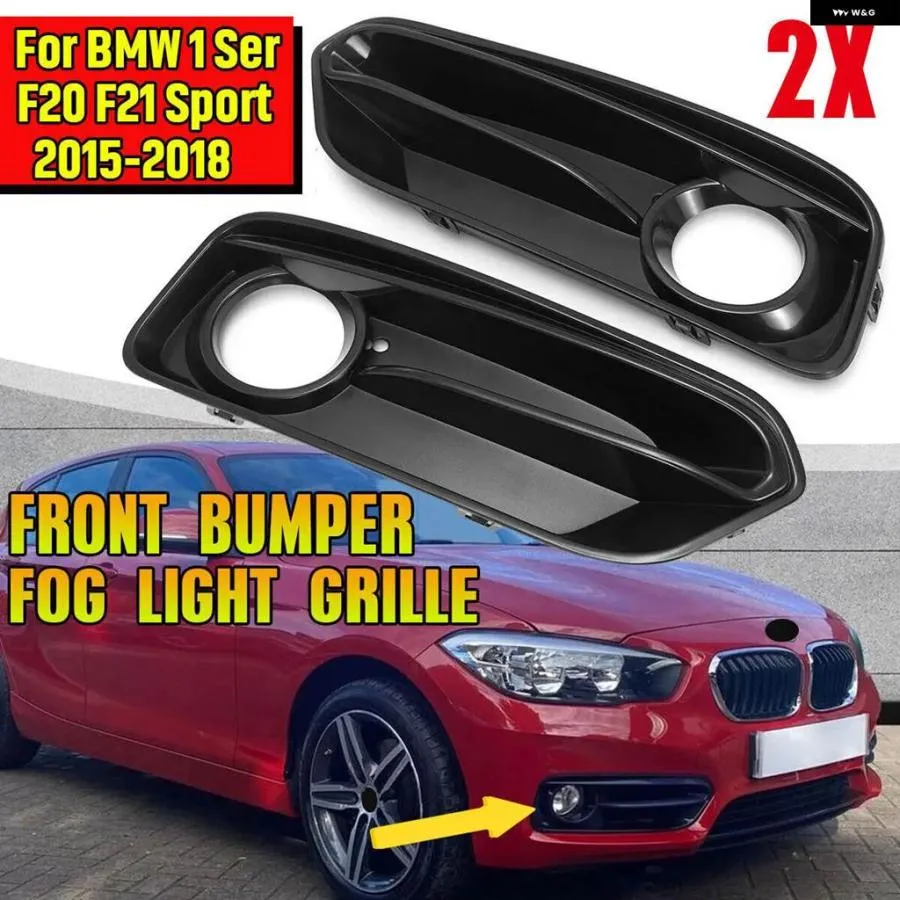 並行輸入品 フロント バンパー フォグライト レーシング グリル BMW 1シリーズ F20 F21 LCI スポーツ 2015-2018 1ペア フォグラ