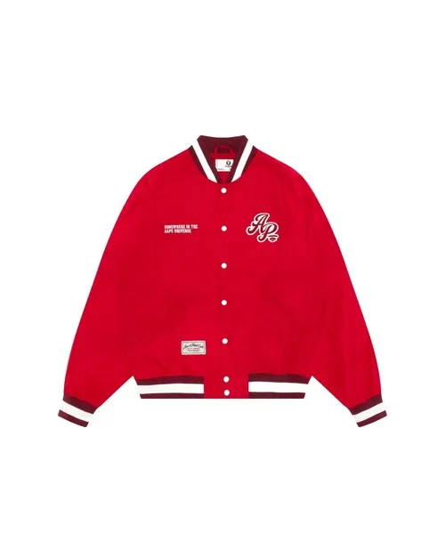 スタジャン AAPE SWEAT VARSITY JACKET メンズ