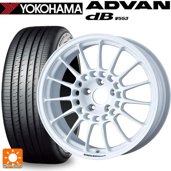 トヨタ RAV4(50系)用 225/60R18 104W XL ヨコハマ アドバンデシベル V553 正規品 エンケイスポーツ RC-T5
