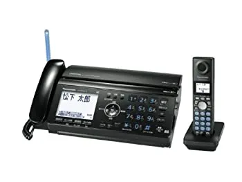 【中古-非常に良い】パナソニック おたっくす デジタルコードレスFAX 子機1台付き ブラック KX-PW521XL-K