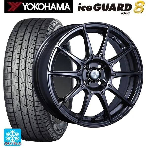 送料無料 スタッドレスタイヤホイール 4本セット 2025年製 185/55R16 83Q ヨコハマ アイスガード8(IG80) タナベ SSR GT