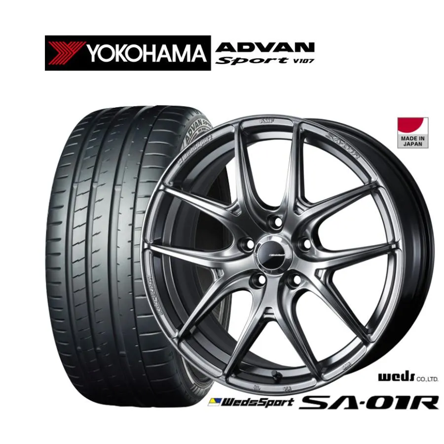 サマータイヤ ホイール4本セット ウェッズ ウェッズスポーツ SA-01R ヨコハマ ADVAN アドバン Sport (V107) 245/40R18