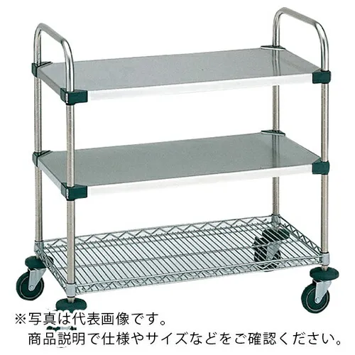 ERECTA ( エレクター ) サイドアップエレクターカート UTTカート2型 間口911mm×奥行461mm×高さ1072mm 3段 ( NUTT2U-2 ) エレクター(株) 【メーカー取寄】