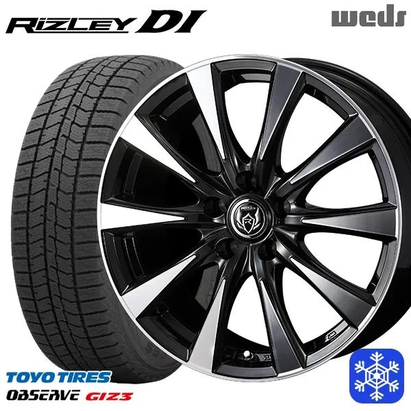 10シエンタ 185/65R15インチ TOYO トーヨー オブザーブ ギズ3 GIZ3 5H100 スタッドレスタイヤホイールセット ウェッズ ライツレー DI