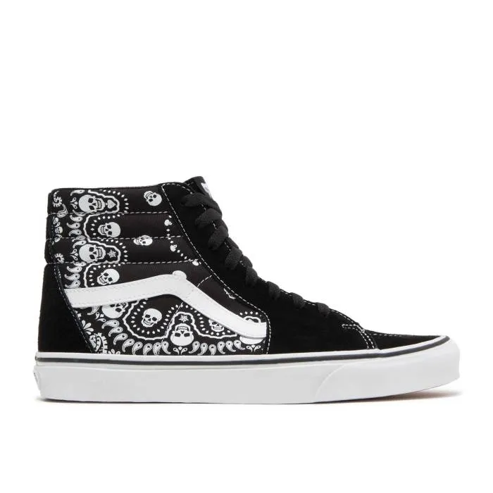 ヴァンズ Vans 【 Sk8-Hi Bandana - Black Men Black/True White 】 スケートハイ メンズ 黒色 ブラック 白色 ホワイト