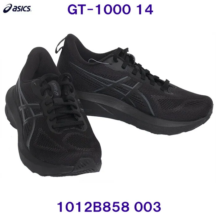 アシックス ASICS ランニングシューズ 1012B858 003 GT-1000 14 WIDE ワイド BLACK/BLACK ブラック 女性用 レディース /2025FW