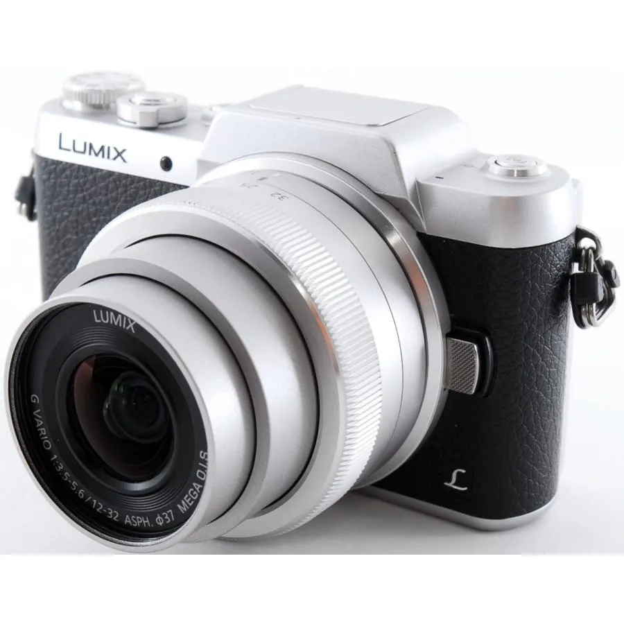 パナソニック ミラーレス Panasonic LUMIX DMC-GF7 レンズキット シルバー 中古 Wi-Fi搭載 新品SDカード付き 届いてすぐに使える