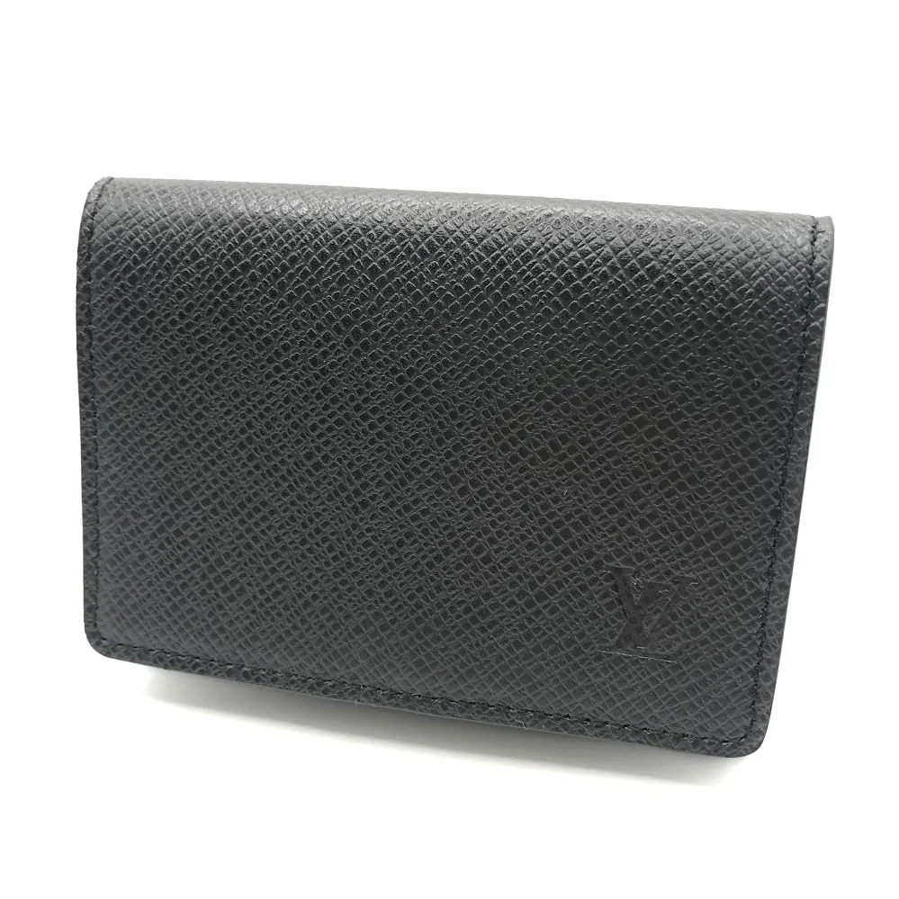 【中古】LOUIS VUITTON | ルイ・ヴィトン タイガ カードケースアンヴェロップ カルト ドゥ ヴィジット NM カードケース M64595 ブラック【倉吉店】