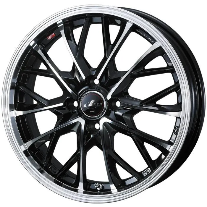 DUNLOP ENASAVE EC204 165/50R15 73V LEONIS MV PBMC 15インチ 4.5J+45 4H-100 サマー 4本セット