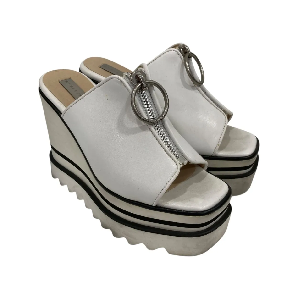 【中古】<br>STELLA McCARTNEY<br>厚底サンダル 810256 ホワイト サイズ：34<br>【価格見直し】