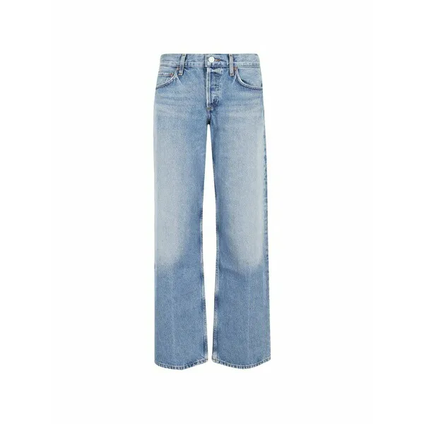 アゴルド レディース デニムパンツ ボトムス Button-fastening jeans Blue